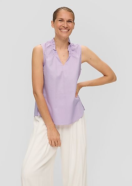 s.Oliver BLACK LABEL Blusentop Ärmellose Popeline-Bluse günstig online kaufen