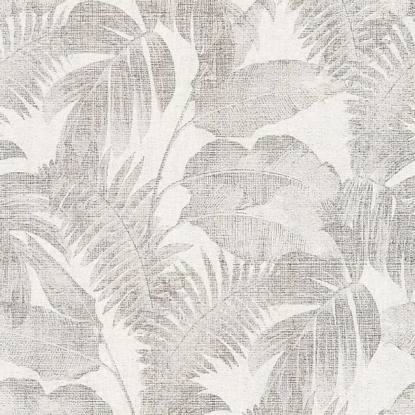 PROFHOME 373962-GU Natur Tapete Floral Matt Grau Creme Beige 0,53 m x 10,05 günstig online kaufen