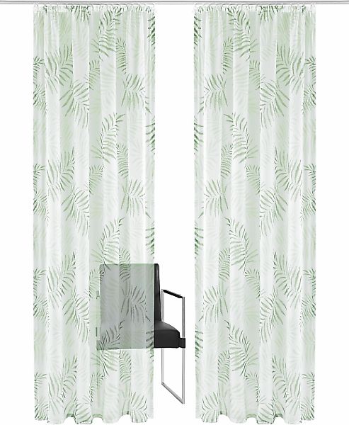 my home Gardine "Paula" Kräuselband 1 Stk. tlg. Halbtransparent, Voile, Pol günstig online kaufen