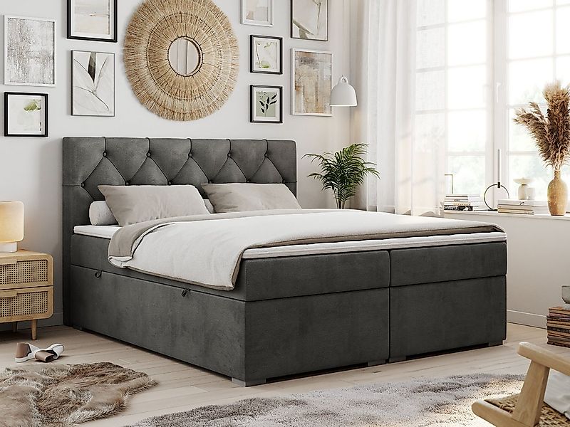 MKS MÖBEL Boxspringbett ALDA (Set, Packung, T30-Schaum, zwei Bettkästen, ge günstig online kaufen