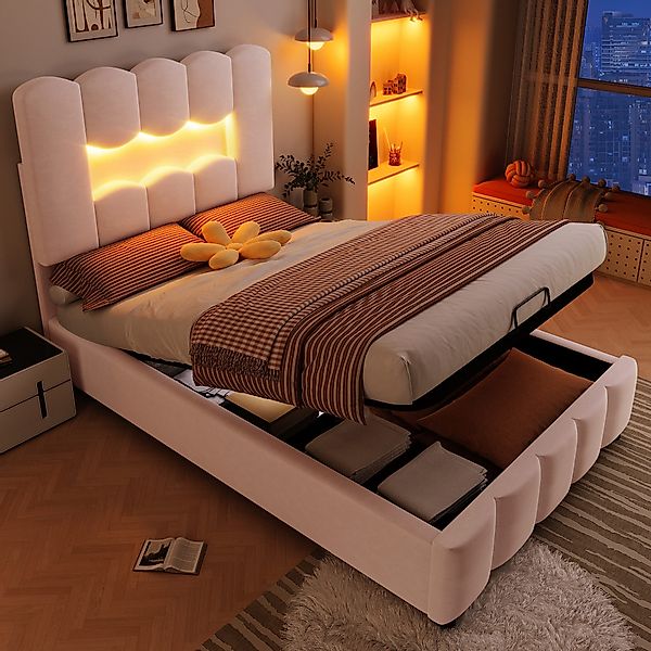 MODFU Polsterbett mit LED-Licht (Kinderbett mit günstig online kaufen