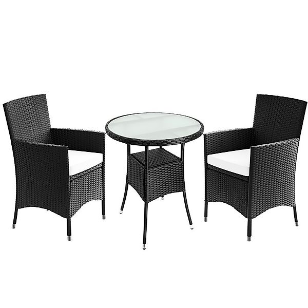Casaria Balkonset, 3 teilig Stühle Stapelbar günstig online kaufen
