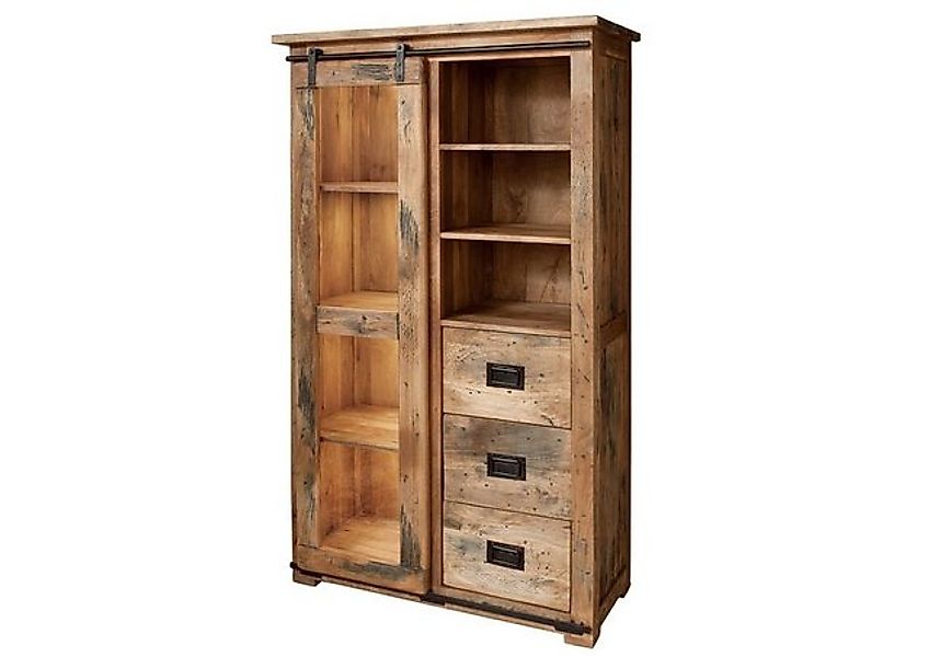Massivmoebel24 Standvitrine #126 (Vitrine Mango 100x45x175 natur lackiert R günstig online kaufen