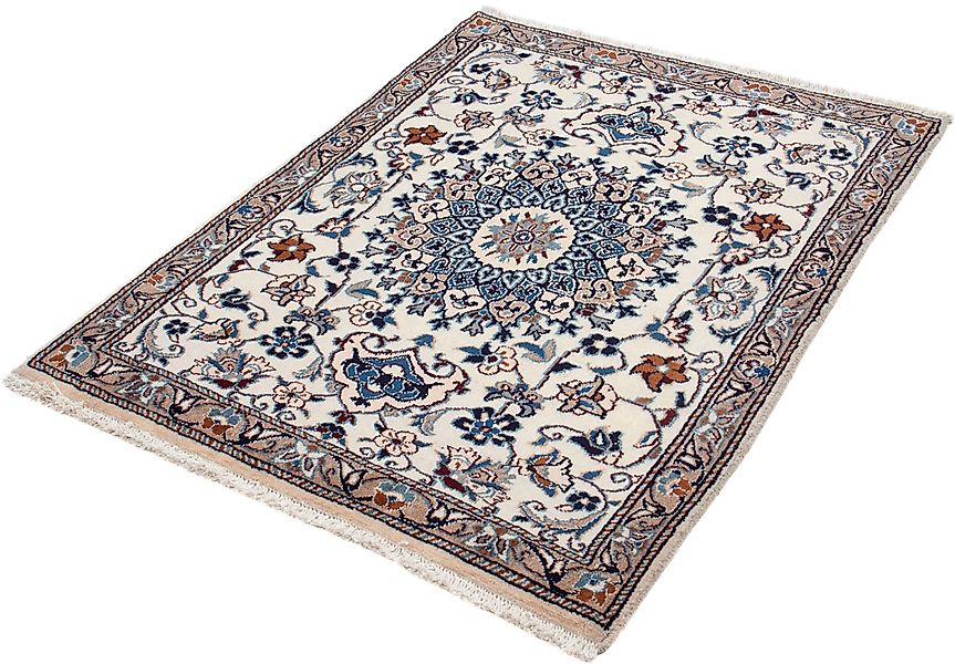 morgenland Orientteppich »Perser - Nain - 125 x 95 cm - beige«, rechteckig, günstig online kaufen