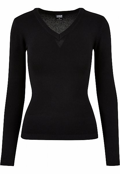 URBAN CLASSICS Rundhalspullover "Urban Classics Damen Ladies Knitted V-Neck günstig online kaufen