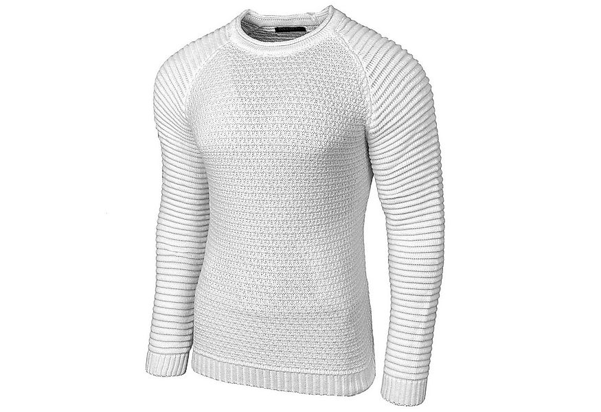 Baxboy Strickpullover Baxboy Strickpullover Herren Two Tone Rundhals Pullov günstig online kaufen