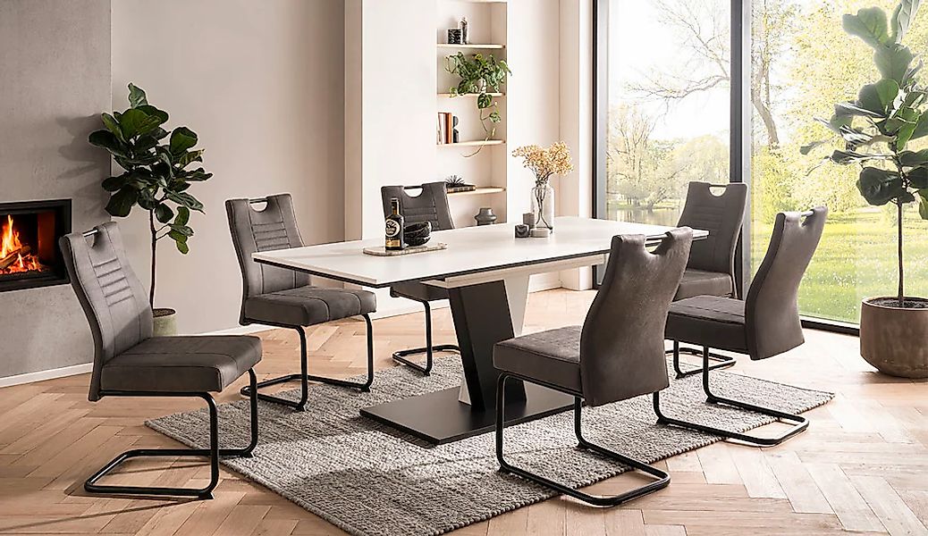 OTTO home Essgruppe ""Altona", Esstisch ausziehbar plus 6 Stühle, TOPSELLER günstig online kaufen