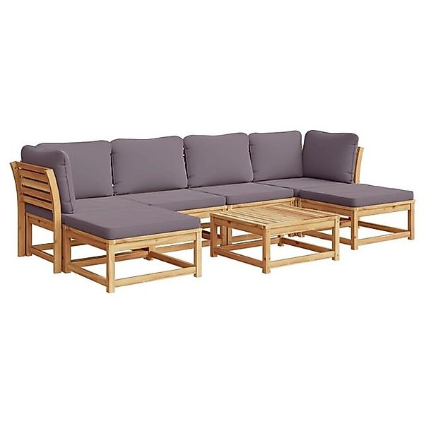 vidaXL Sofaelement 7-tlg. Garten-Lounge-Set mit Kissen Massivholz (1 St) günstig online kaufen