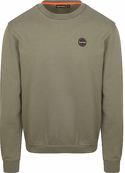 Napapijri Badge Sweater Olivgrün - Größe XXL günstig online kaufen
