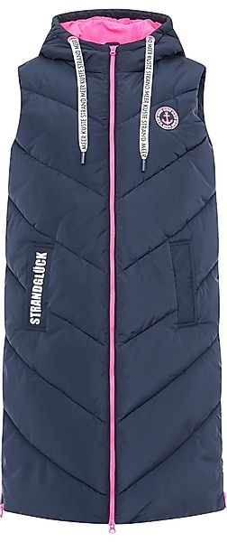 Zwillingsherz Steppweste "Strandglück" Doppel-Zipper, Kontrastdetails, Eing günstig online kaufen