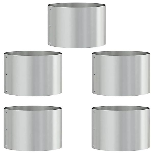 vidaXL Garten-Pflanzgefäß 5 Stk Silber 30 x 30 x 20 cm 873603 günstig online kaufen