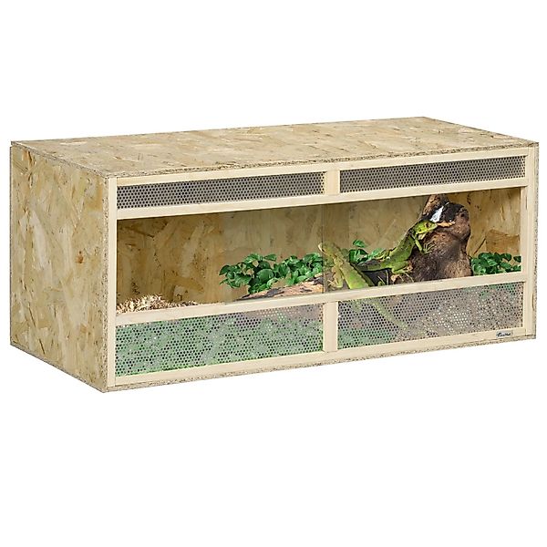 PawHut Terrarium mit Lüftungsgitter aus Glas 120 x 50 x 50cm günstig online kaufen