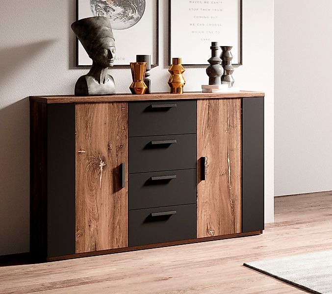 Home affaire Schubkastenkommode "Sigma, Breite 132 cm, moderne Schubladenko günstig online kaufen