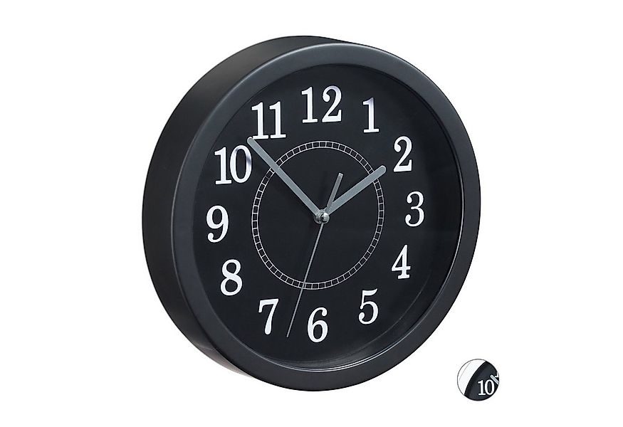 relaxdays Wanduhr rund 20cm (schwarz) günstig online kaufen
