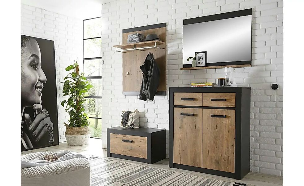 Garderobenset  Balerma ¦ grau ¦ Maße (cm): B: 192 H: 200 T: 42.0 Garderoben günstig online kaufen