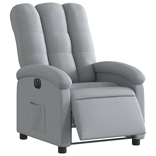 vidaXL Sessel Relaxsessel Elektrisch Hellgrau Stoff günstig online kaufen