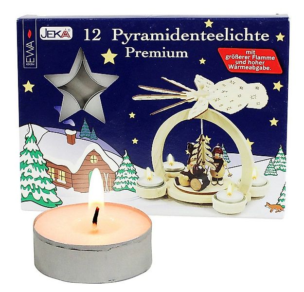 Dekohelden24 Adventskerze 12er Set Pyramiden-Teelichte speziell für Teelich günstig online kaufen