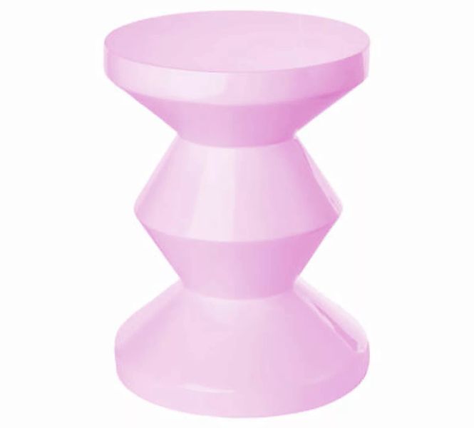 Hocker Zig Zag plastikmaterial rosa / Kunststoff - Pols Potten - Rosa günstig online kaufen