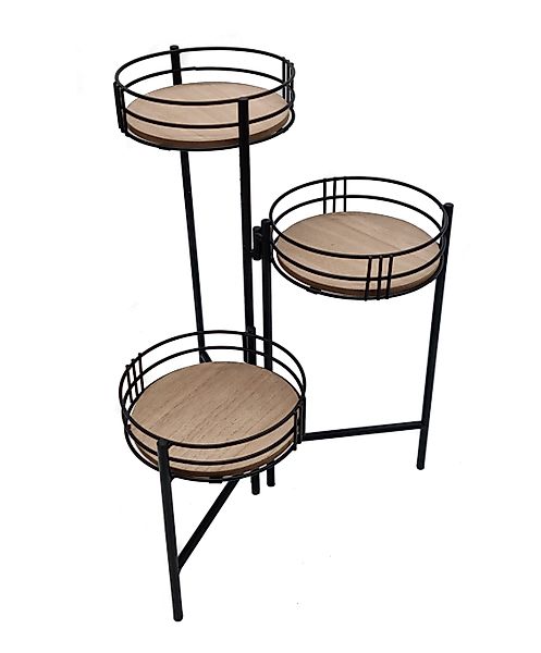 Spetebo Blumenständer Metall Blumentopfständer schwarz - günstig online kaufen