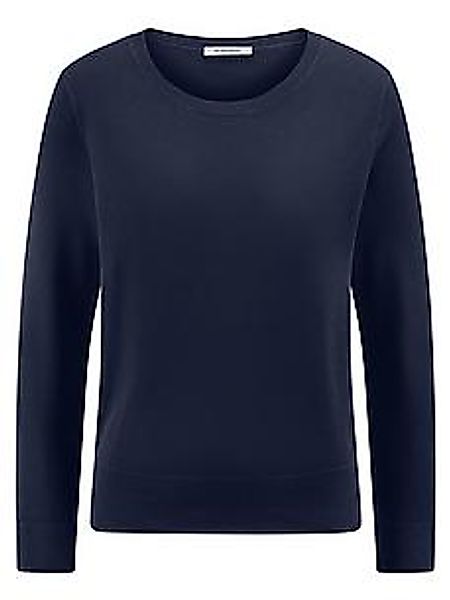 Rundhals-Pullover aus 100% SUPIMA-Baumwolle Peter Hahn blau günstig online kaufen