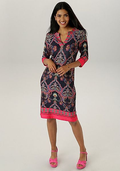 Aniston SELECTED Jerseykleid mit Ornamenten- und Rankendruck Allover günstig online kaufen