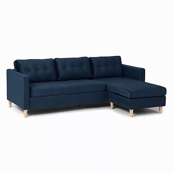 ebuy24 Marino Sofa BA2 Chaiselongue Rechts oder Links Gewendet in Velour Bl günstig online kaufen