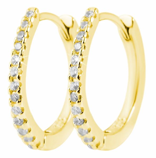 Adelia´s Klappcreolen "Damen Ohrringe – Klappcreole aus 925 Silber mit Zirk günstig online kaufen