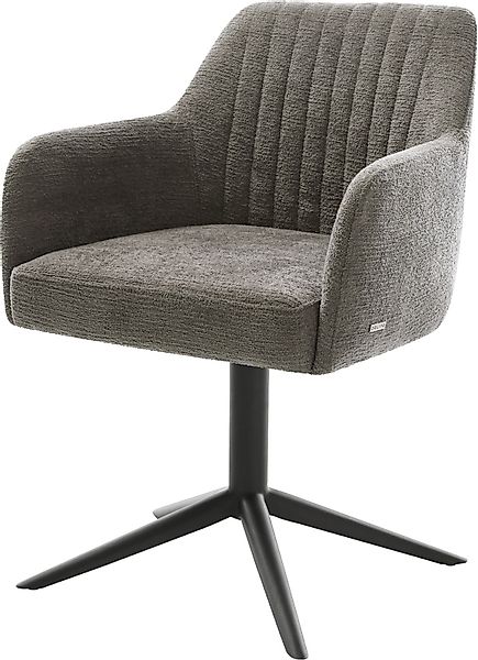 DELIFE Polsterstuhl Greg-Flex, Fußkreuz Schwarz Bouclé günstig online kaufen