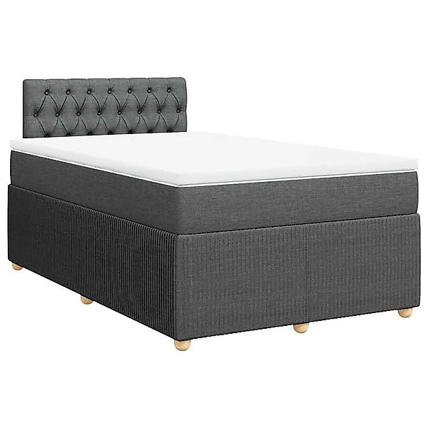 vidaXL Boxspringbett mit Matratze Dunkelgrau 120x190 cm Stoff 3289703 günstig online kaufen