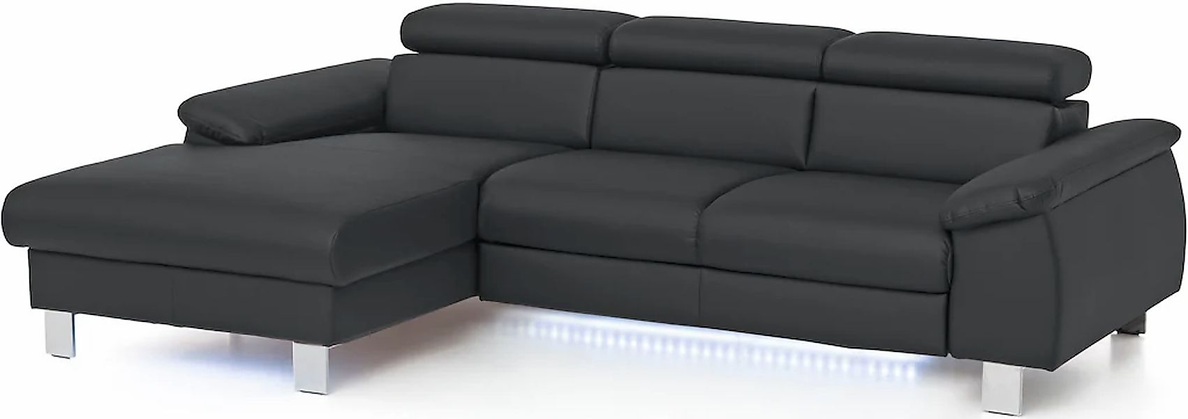 COTTA Ecksofa Komaris, Ecksofa, wahlweise mit RGB-LED-Beleuchtung und Bettf günstig online kaufen