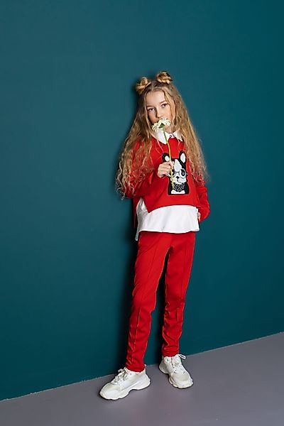 LEMONI Jerseyhose Elegante rote Hose für günstig online kaufen