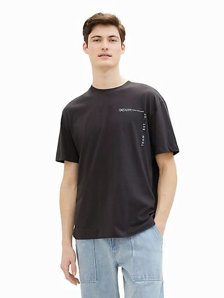 TOM TAILOR Denim T-Shirt, mit großen Print auf dem Rücken günstig online kaufen