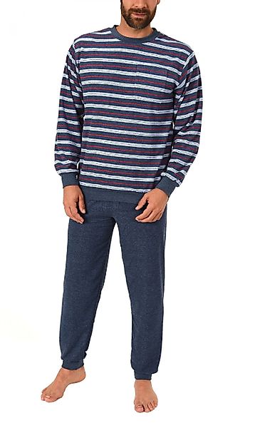 Normann Pyjama Herren Frottee Schlafanzug lang günstig online kaufen