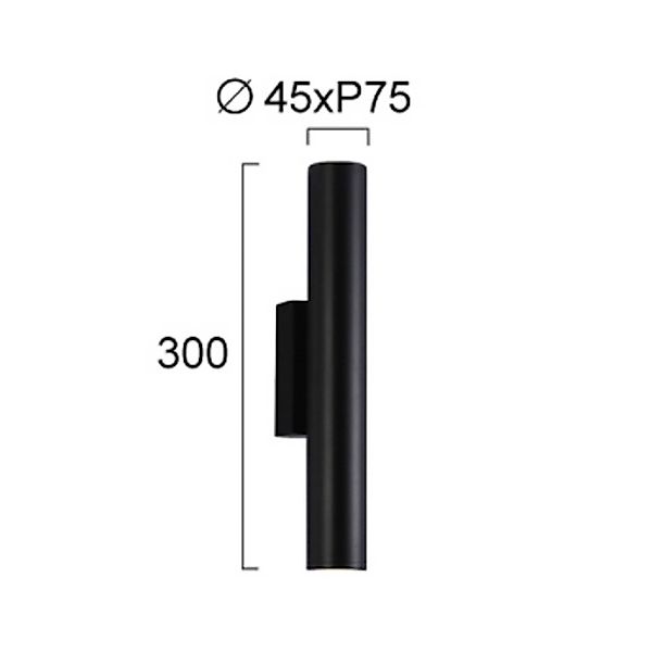 LED-Außenwandlampe City, Höhe 30 cm, schwarz, Metall günstig online kaufen