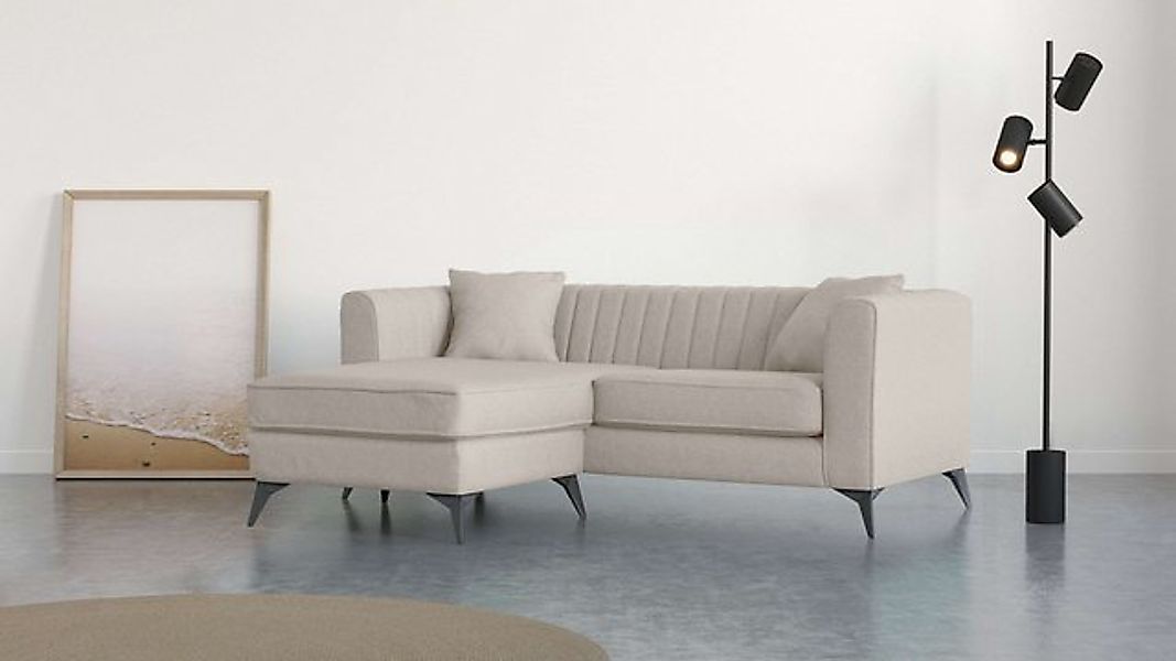 Places of Style Ecksofa MATTHEW L-Form ideal für kleine Räume, Maße B/T/H: günstig online kaufen