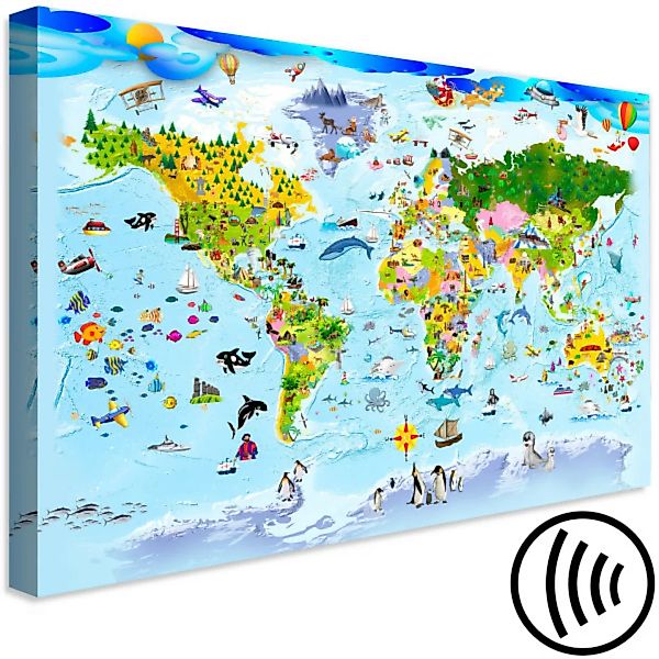 Wandbild Children's Map: Colourful Travels XXL günstig online kaufen