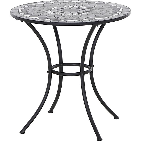 Siena Garden Gartentisch Como Rund Grau 60 cm x 60 cm günstig online kaufen