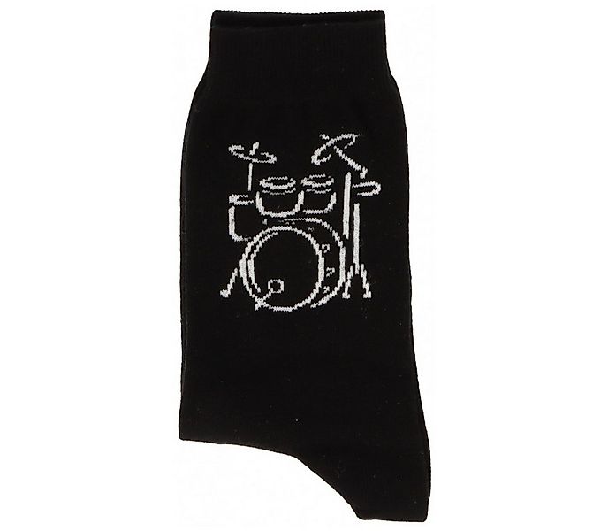 Musikboutique Freizeitsocken Socken mit eingewebtem weißem Schlagzeug, Musi günstig online kaufen