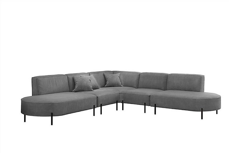 Fun Möbel Ecksofa Sofa VALENCIA Seite universal in Stoff, Rundumbezug günstig online kaufen