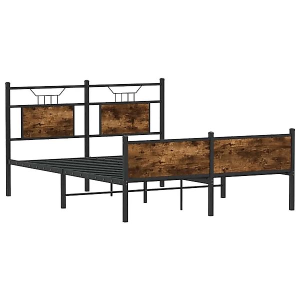 vidaXL Bettgestell Ohne Matratze Räuchereiche 140x190 cm Holzwerkstoff 4106 günstig online kaufen
