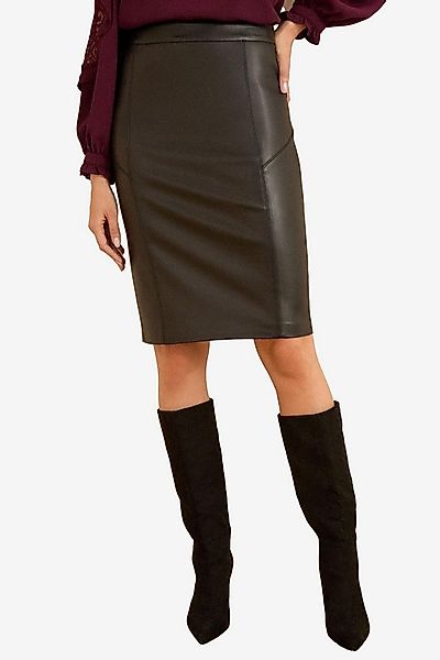 Love & Roses Midirock Love & Roses Mittellanger Kunstleder-Bleistiftrock (1 günstig online kaufen