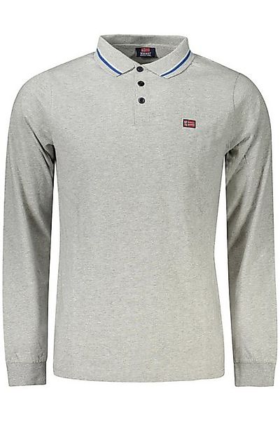 NORWAY 1963 Poloshirt Elegantes Herren Langarm-Poloshirt in Grau mit günstig online kaufen