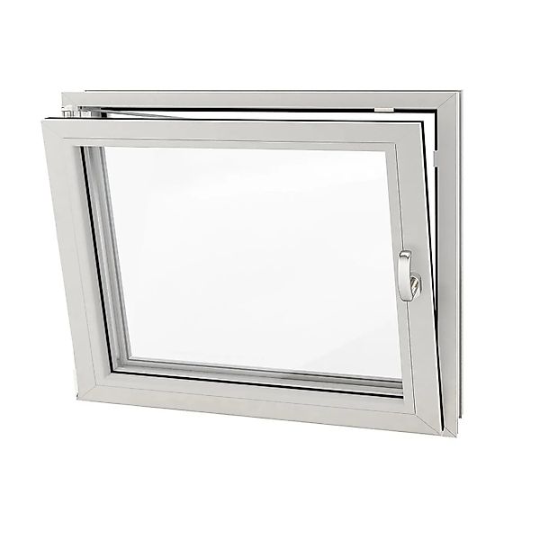 Roro Fenster Eco Kunststoff-Profil Weiß 80 cm x 40 cm DIN L günstig online kaufen