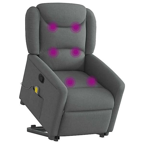 vidaXL Massagesessel mit Aufstehhilfe Dunkelgrau Stoff 3303205 günstig online kaufen