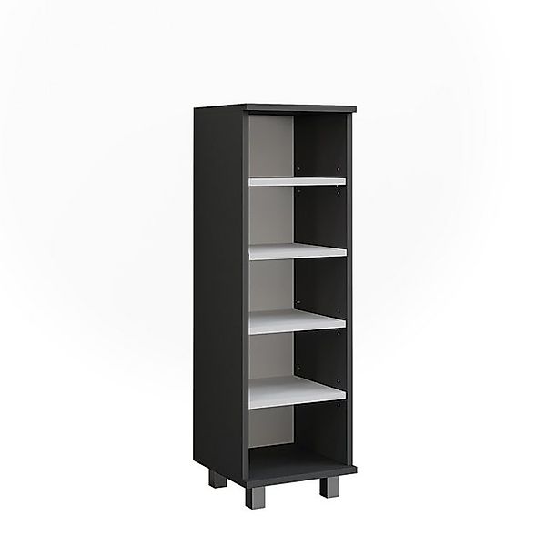Vicco Midischrank Ilias, Anthrazit/Weiß, 30.2 x 95 cm mit 5 offenen Fächern günstig online kaufen