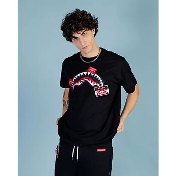 Sprayground  T-Shirts & Poloshirts SP439 LABEL REG SHARK-BLK günstig online kaufen