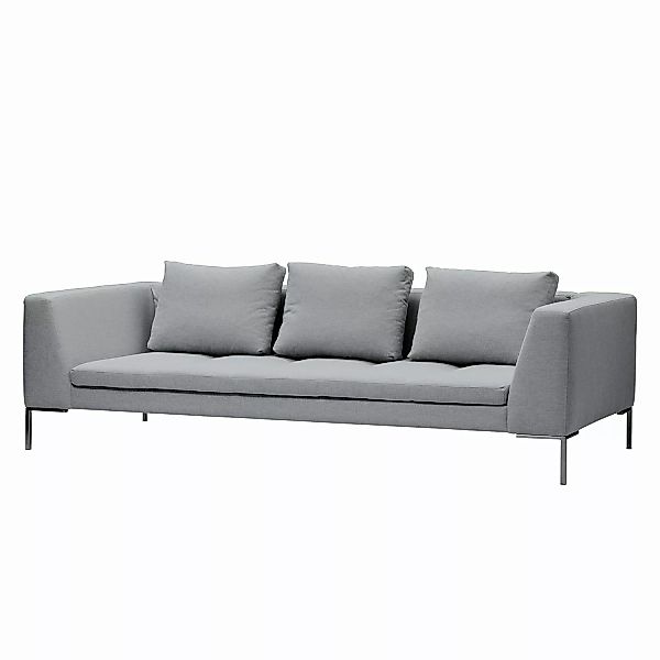 home24 Studio Copenhagen Sofa Madison 3-Sitzer Hellgrau Webstoff 238x66x105 günstig online kaufen