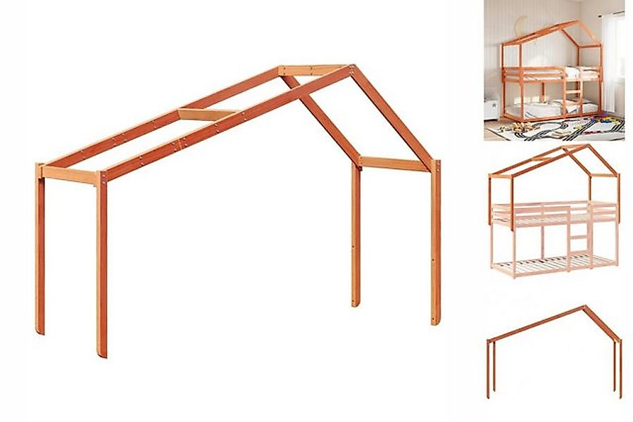 vidaXL Kinderbett Dach für Kinderbett Wachsbraun 213x85,5x144,5 cm Massivho günstig online kaufen