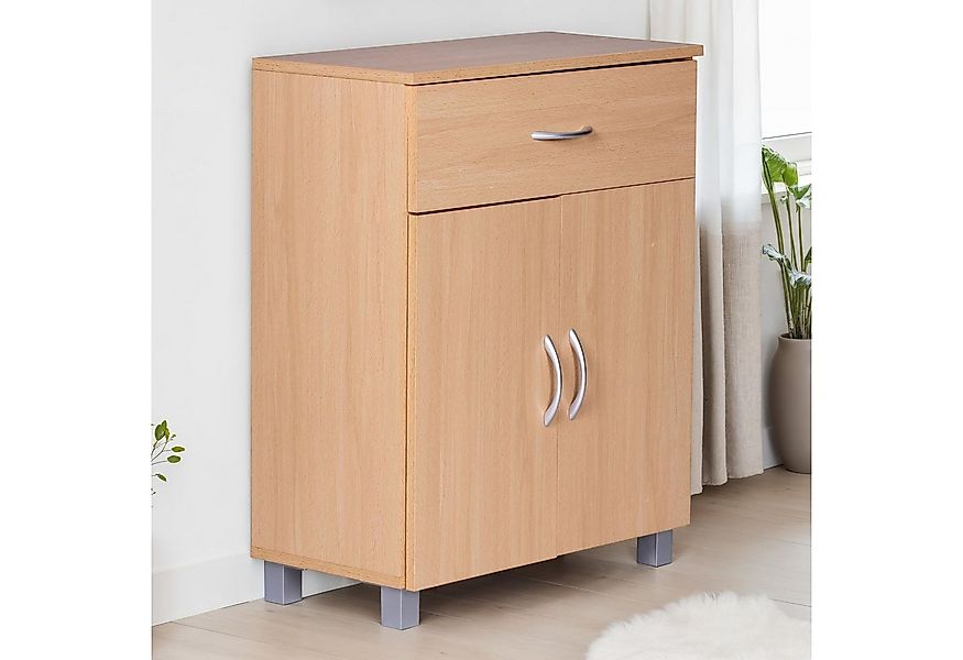 FINEBUY Sideboard SuVa1592_1 60cm mit 2 Türen & 1 Schublade Moderne Kommode günstig online kaufen