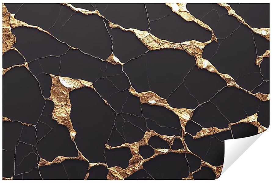 Wallarena Fototapete Marmor Struktur Gold Struktur günstig online kaufen